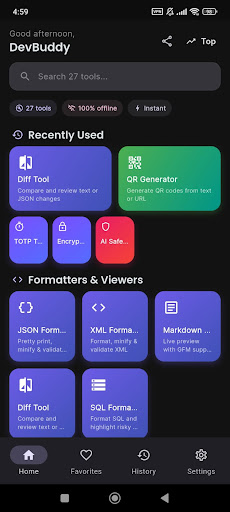 DevBuddy: Offline Dev Toolkit screenshot 1