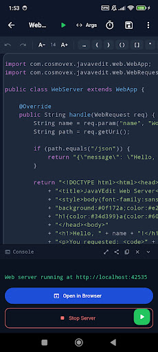 Java & Kotlin Compiler IDE screenshot 1