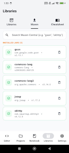 Java & Kotlin Compiler IDE screenshot 5