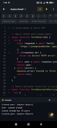 JavaScript Editor — React IDE screenshot 4