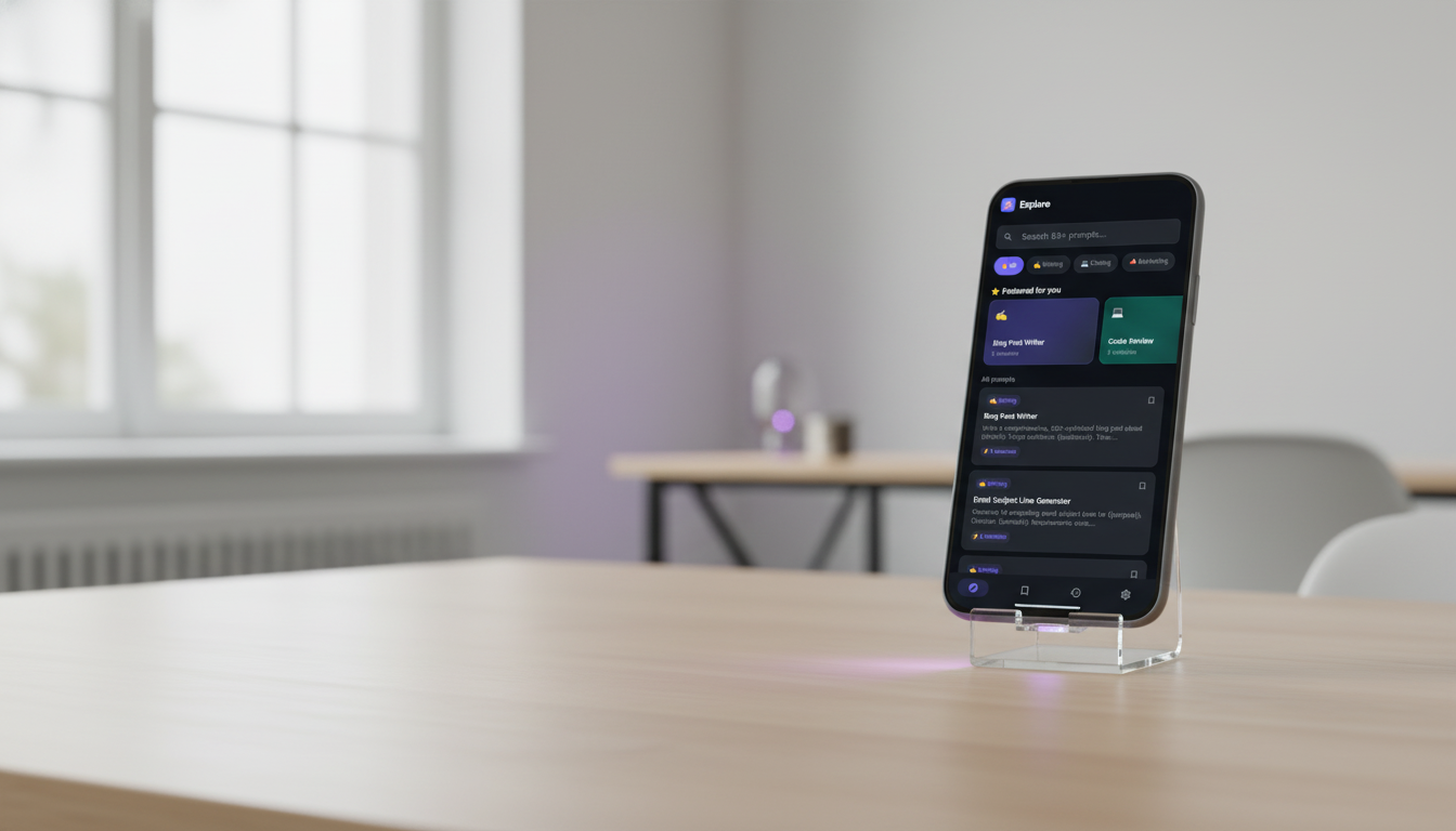 PromptCrate: AI Prompt Manager app screen