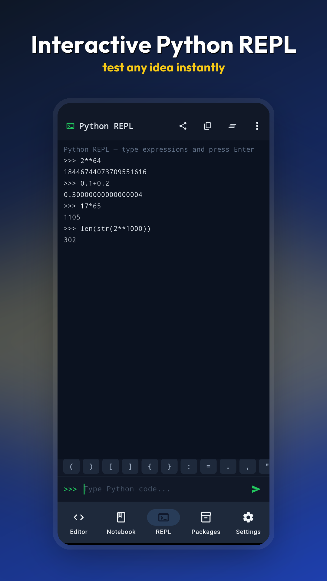 Interactive REPL